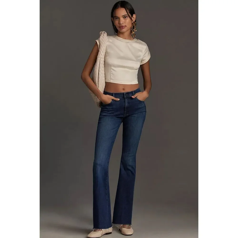 Anthropologie MOTHER The Weekender Mid-Rise Flare Jeans